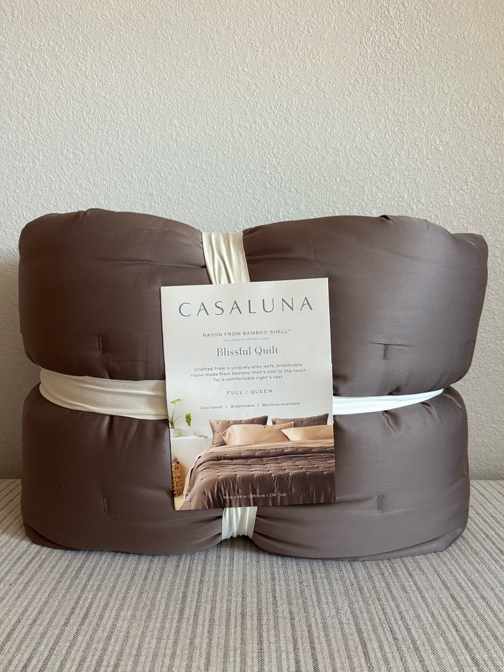 NWT Full/Queen Rayon from Bamboo Quilt Fig - Casaluna